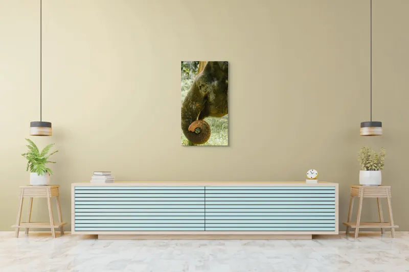 Tablou Canvas, "Elefantul în pădurea tropicală verde", Nu pot identifica cine este în imagine., 50 x 90 cm – poza 6