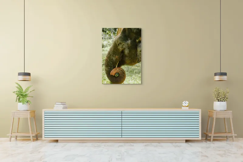 Tablou Canvas, "Elefantul în pădurea tropicală verde", Nu pot identifica cine este în imagine., 70 x 100 cm – poza 5