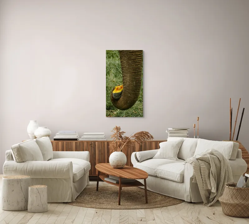 Tablou Canvas, "Trunchiul de elefant cu gust de dovleac", I don't know who this is., 50 x 90 cm – poza 7
