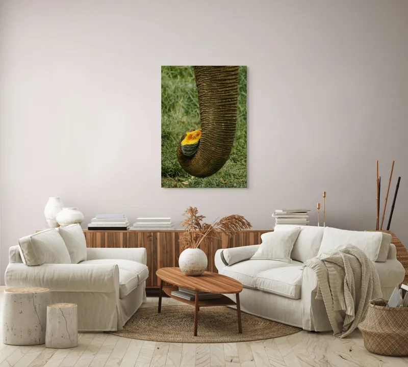 Tablou Canvas, "Trunchiul de elefant cu gust de dovleac", I don't know who this is., 70 x 100 cm – poza 4