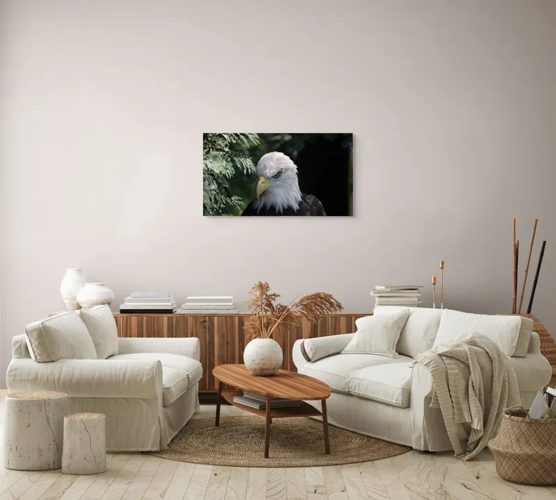 Tablou Canvas, "Destinul măreț al vulturului american", Majestic, Regal, Powerful, Intense, Watchful, Noble, Proud, 90 x 50 cm – poza 4