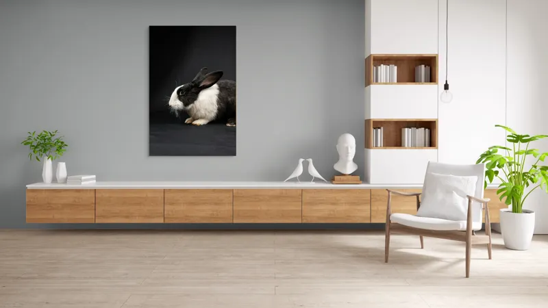 Tablou Canvas, "Iepurele în lumina reflectoarelor dramatice", 100 x 150 cm – poza 8