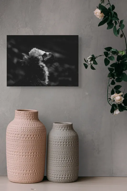 Tablou Canvas, "Vulturul în umbra tăcerii negre", Majestic, Solitary, Noble, Mysterious, Regal, 54 x 39 cm – poza 8