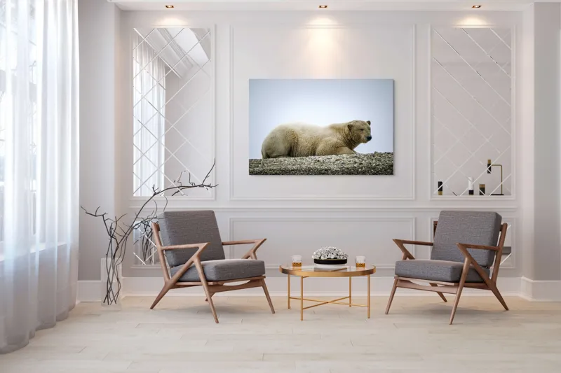 Tablou Canvas, "Urs polar odihnindu-se pe ghețar", 150 x 100 cm – poza 7