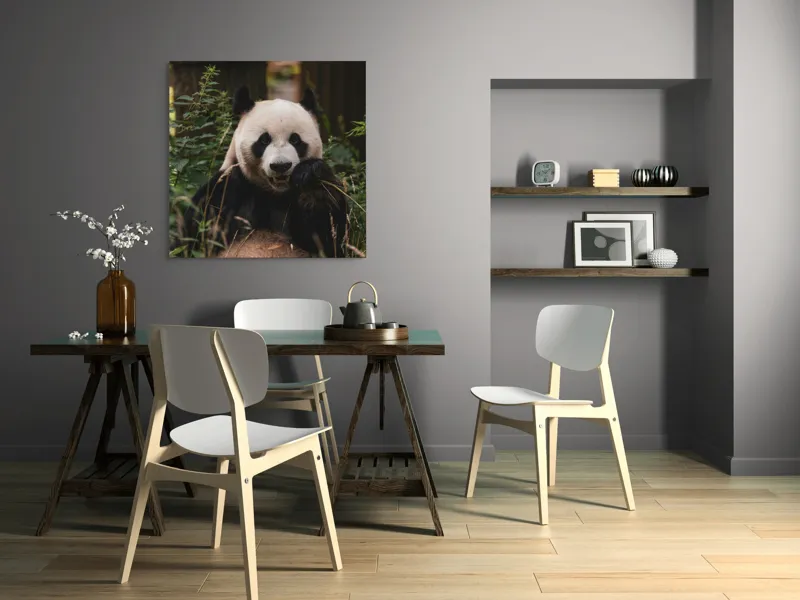 Tablou Canvas, "Panda în mijlocul naturii verzi", 100 x 100 cm – poza 6