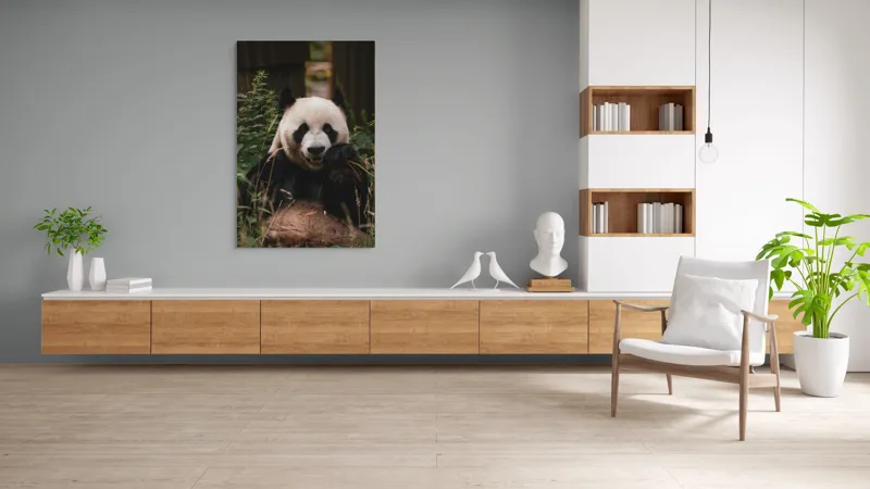 Tablou Canvas, "Panda în mijlocul naturii verzi", 100 x 150 cm – poza 8