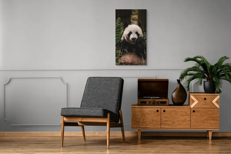 Tablou Canvas, "Panda în mijlocul naturii verzi", 50 x 90 cm – poza 8