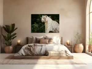 Tablou Canvas, "Tigru alb în pădurea tropicală", 150 x 100 cm – poza 4