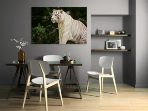 Tablou Canvas, "Tigru alb în pădurea tropicală", 150 x 100 cm – poza 5