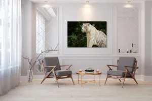 Tablou Canvas, "Tigru alb în pădurea tropicală", 150 x 100 cm – poza 7