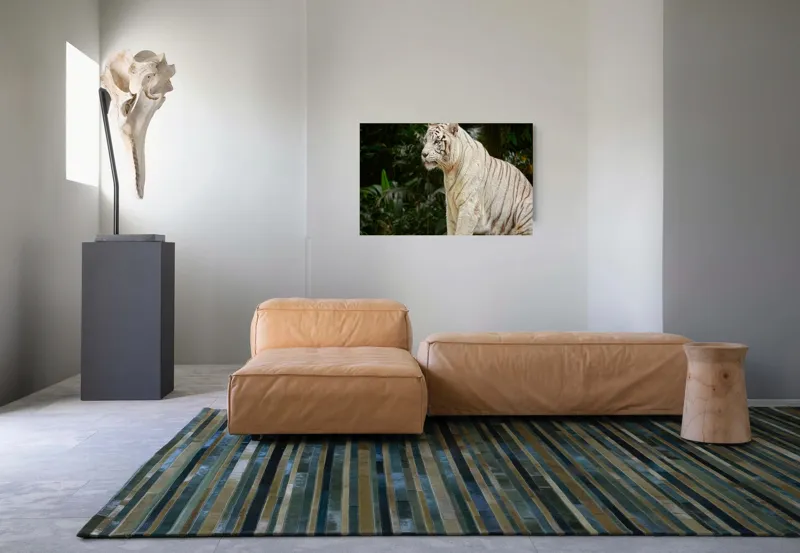 Tablou Canvas, "Tigru alb în pădurea tropicală", 90 x 50 cm – poza 8
