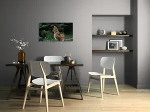 Tablou Canvas, "Serval printre ramuri de pădure", 90 x 50 cm – poza 3