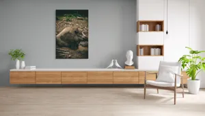 Tablou Canvas, "Mistret odihnindu-se în noroiul pădurii", 100 x 150 cm – poza 8