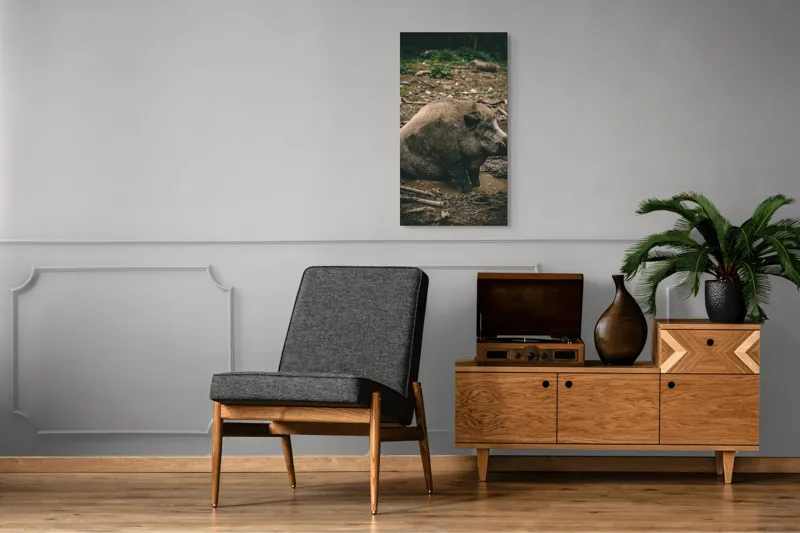 Tablou Canvas, "Mistret odihnindu-se în noroiul pădurii", 50 x 90 cm – poza 8