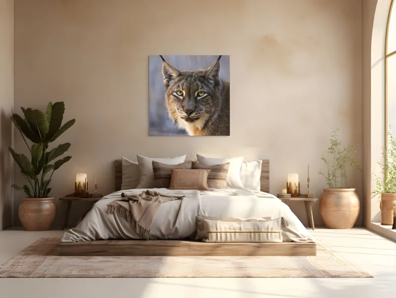 Tablou Canvas, "Privirea ageră a râsului european", 100 x 100 cm – poza 4