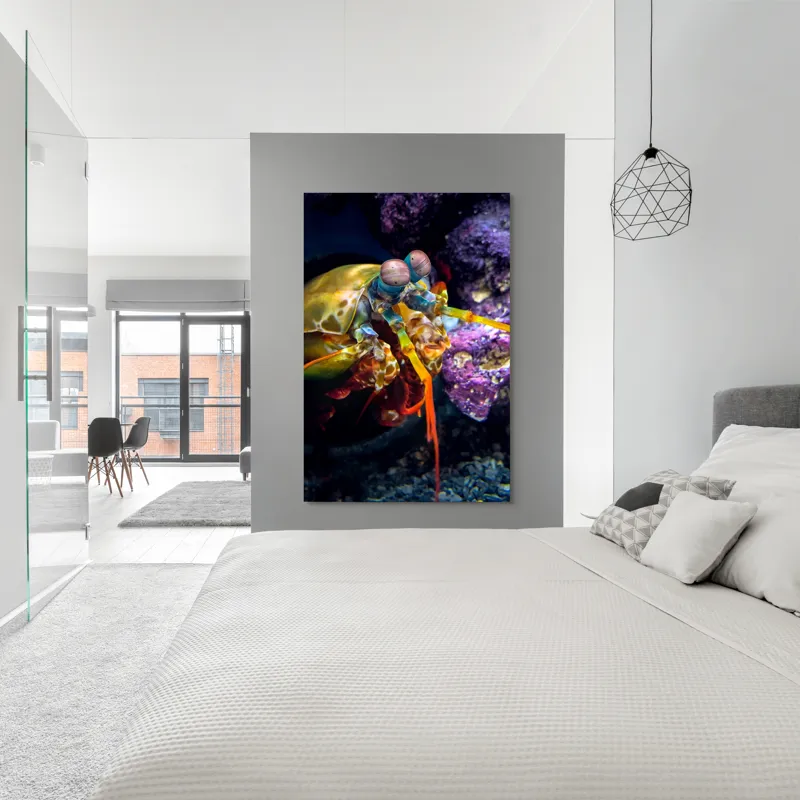 Tablou Canvas, "Mantisul marin în arsenal colorat", Colorat, Vibrant, Exotic, Fascinant, Maritim, Strălucitor, Complex, Impresionant, Detaliat, Plin-De-Viață, 100 x 150 cm – poza 5