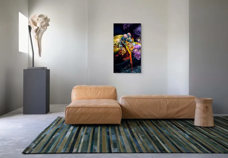 Tablou Canvas, "Mantisul marin în arsenal colorat", Colorat, Vibrant, Exotic, Fascinant, Maritim, Strălucitor, Complex, Impresionant, Detaliat, Plin-De-Viață, 50 x 90 cm – poza 5