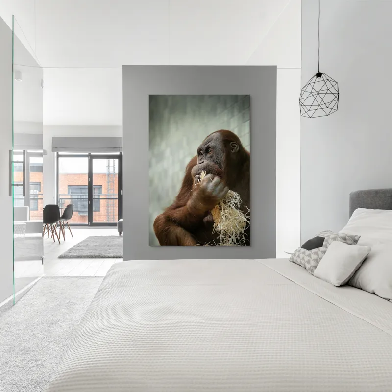 Tablou Canvas, "Contemplare în lumea primatelor", 100 x 150 cm – poza 5