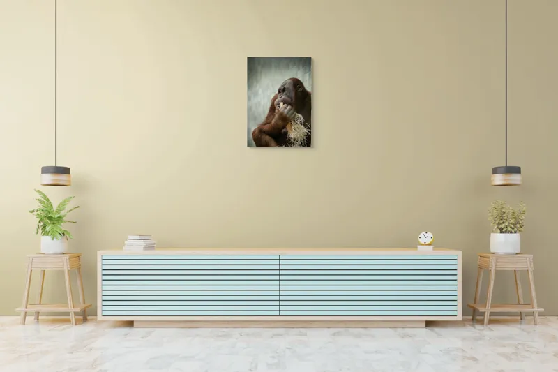 Tablou Canvas, "Contemplare în lumea primatelor", 50 x 70 cm – poza 6