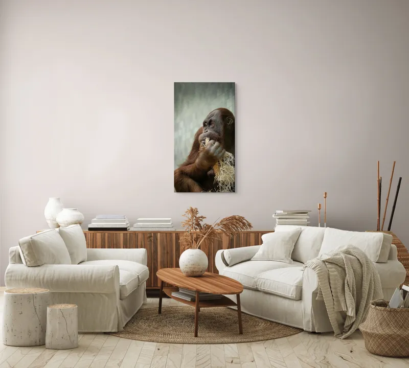 Tablou Canvas, "Contemplare în lumea primatelor", 50 x 90 cm – poza 7