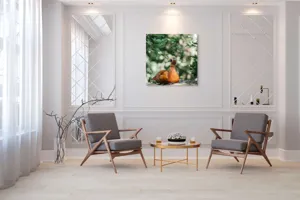 Tablou Canvas, "Rață roșcată odihnindu-se în pădure", 100 x 100 cm – poza 7