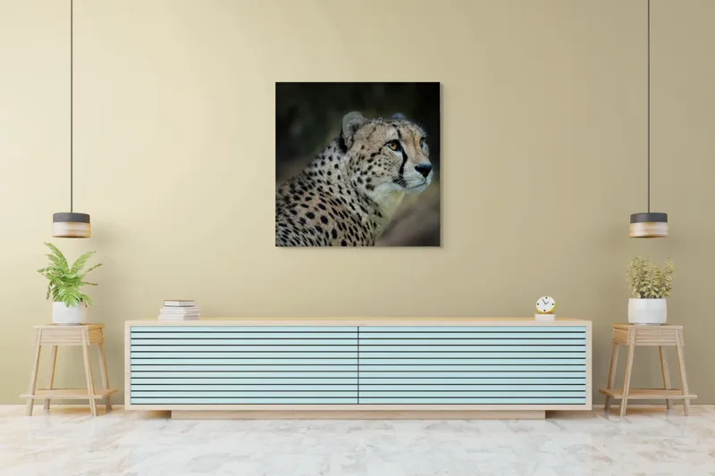 Tablou Canvas, "Grația și viteza ghepardului în sălbăticie", 100 x 100 cm – poza 5