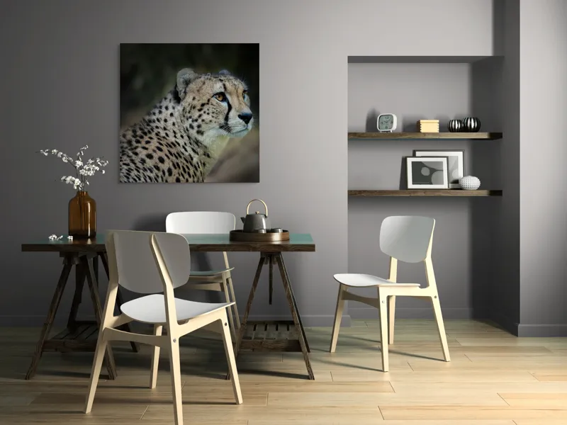 Tablou Canvas, "Grația și viteza ghepardului în sălbăticie", 100 x 100 cm – poza 6