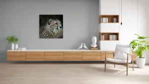 Tablou Canvas, "Grația și viteza ghepardului în sălbăticie", 100 x 100 cm – poza 8