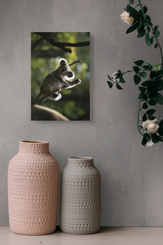Tablou Canvas, "Koala la odihnă între crengi luminoase", 26 x 39 cm – poza 6