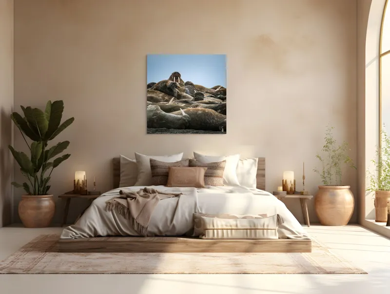 Tablou Canvas, "În împărăția morsei somnoroase", 100 x 100 cm – poza 4