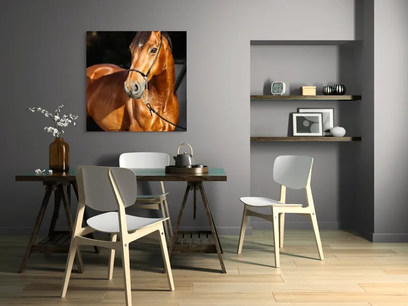 Tablou Canvas, "Calut nobil in lumina calda", 100 x 100 cm – poza 6