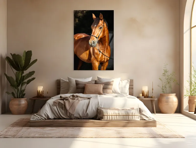 Tablou Canvas, "Calut nobil in lumina calda", 100 x 150 cm – poza 3