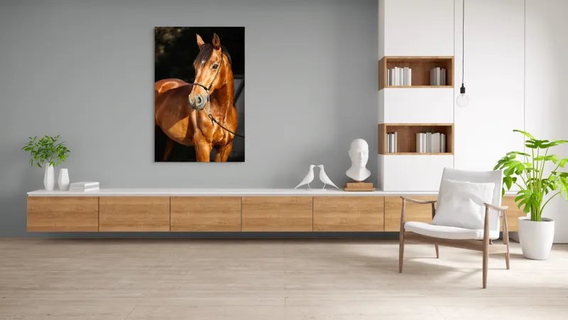 Tablou Canvas, "Calut nobil in lumina calda", 100 x 150 cm – poza 8