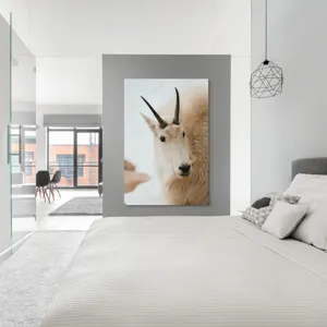 Tablou Canvas, "Capra montană în zăpadă imaculată", 100 x 150 cm – poza 5