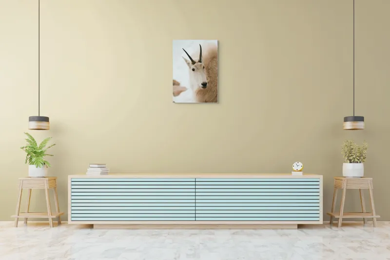 Tablou Canvas, "Capra montană în zăpadă imaculată", 50 x 70 cm – poza 6