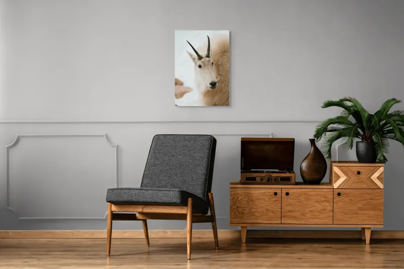 Tablou Canvas, "Capra montană în zăpadă imaculată", 50 x 70 cm – poza 8