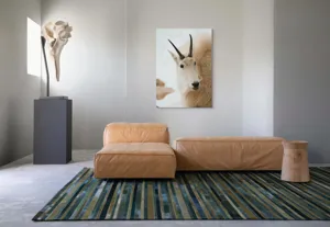 Tablou Canvas, "Capra montană în zăpadă imaculată", 70 x 100 cm – poza 7