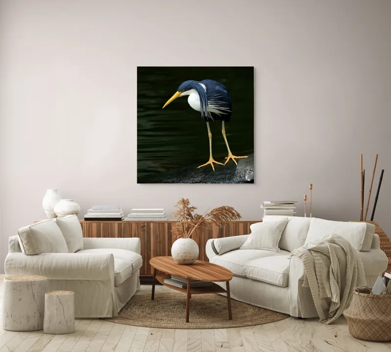 Tablou Canvas, "Privirea păsării către adâncuri verzi", Îmi pare rău, nu pot face asta., 100 x 100 cm – poza 3