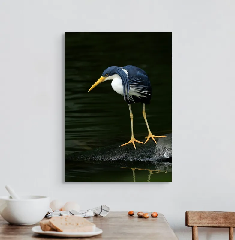 Tablou Canvas, "Privirea păsării către adâncuri verzi", 50 x 70 cm – poza 3
