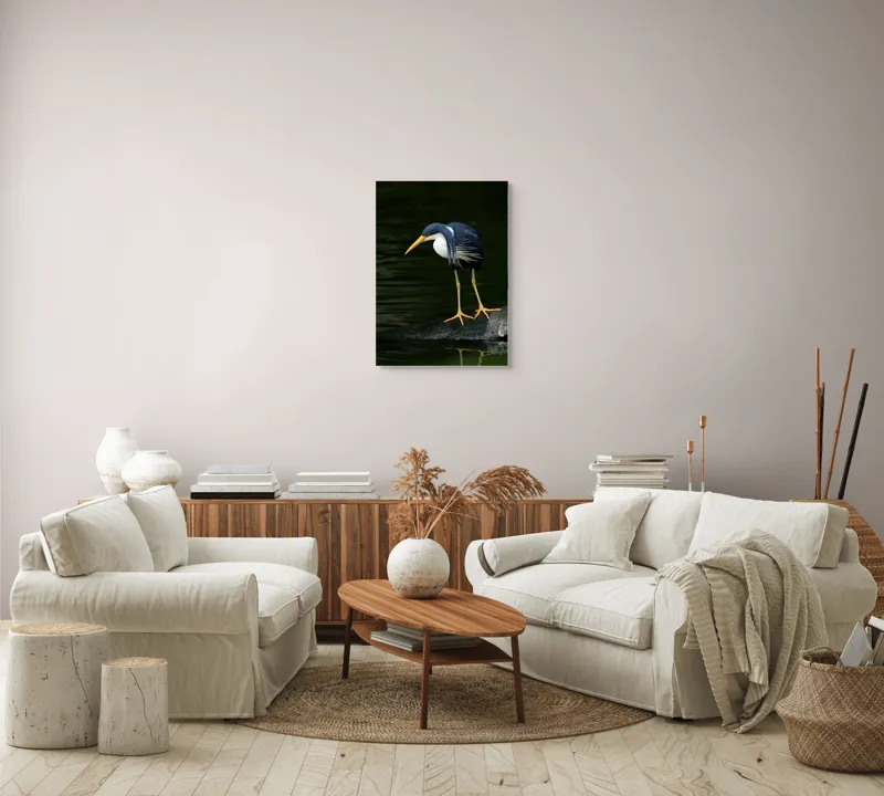 Tablou Canvas, "Privirea păsării către adâncuri verzi", 50 x 70 cm – poza 4