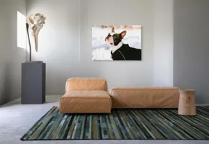 Tablou Canvas, "Câine în zăpadă privind cerul", 100 x 70 cm – poza 7