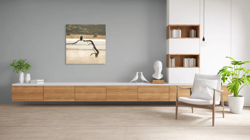 Tablou Canvas, "Vulturul solitar în zori de ceață", Pace, Singurătate, Frumusețe, Calm, Natură, Libertate, Răsărit, Reflecție, 100 x 100 cm – poza 8