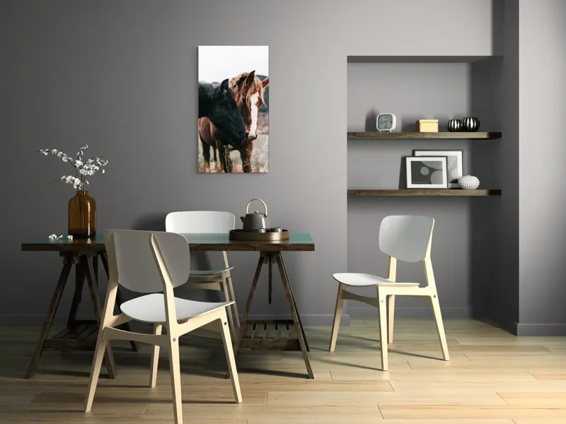 Tablou Canvas, "Prietenie de neclintit între cai", I don't know who they are., 50 x 90 cm – poza 4