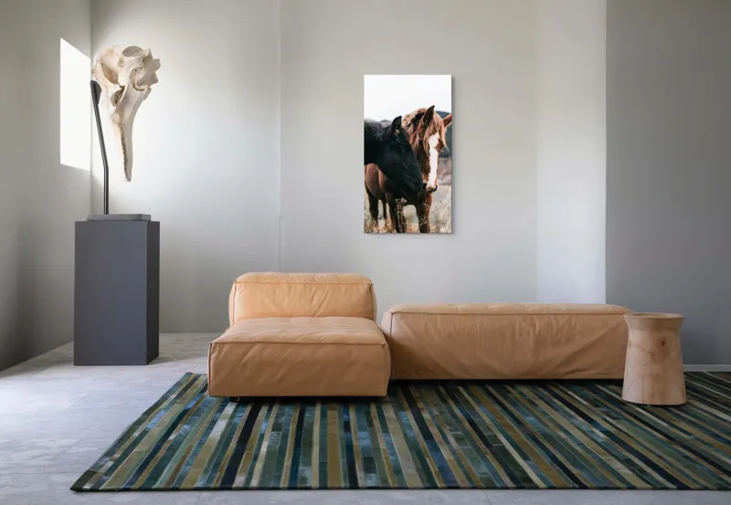 Tablou Canvas, "Prietenie de neclintit între cai", I don't know who they are., 50 x 90 cm – poza 5