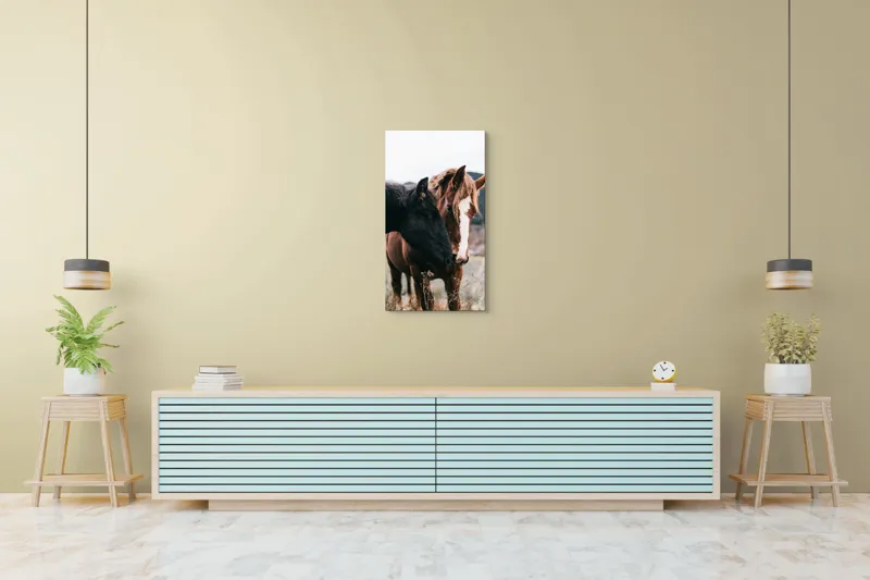 Tablou Canvas, "Prietenie de neclintit între cai", I don't know who they are., 50 x 90 cm – poza 6