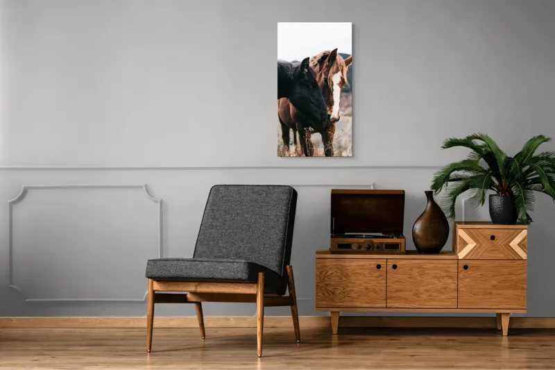 Tablou Canvas, "Prietenie de neclintit între cai", I don't know who they are., 50 x 90 cm – poza 8