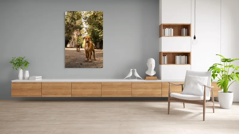 Tablou Canvas, "Cățeii exploratori ai pădurii verzi", 100 x 150 cm – poza 8