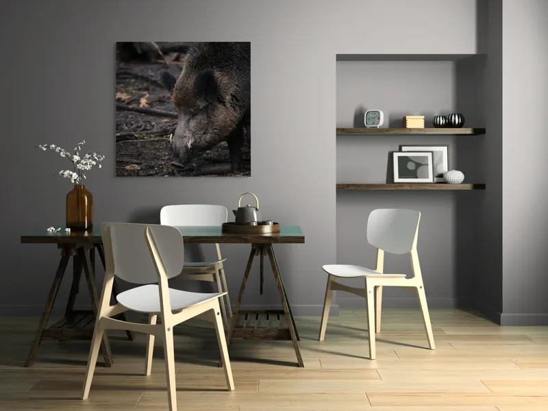 Tablou Canvas, "Mistreț în pădurea întunecată", 100 x 100 cm – poza 6