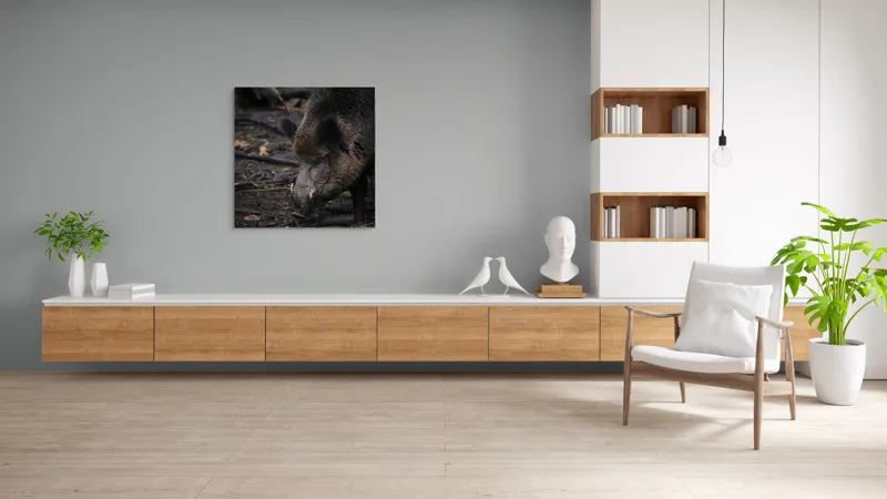 Tablou Canvas, "Mistreț în pădurea întunecată", 100 x 100 cm – poza 8