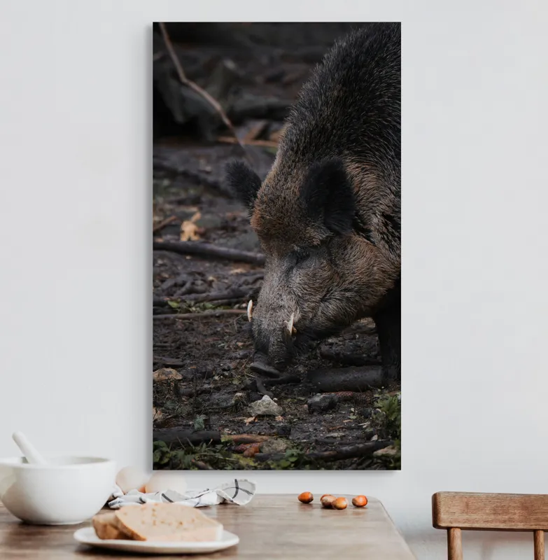 Tablou Canvas, "Mistreț în pădurea întunecată", 50 x 90 cm – poza 3
